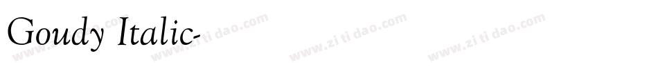 Goudy Italic字体转换